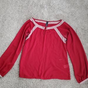 Wish Red Sheer Top